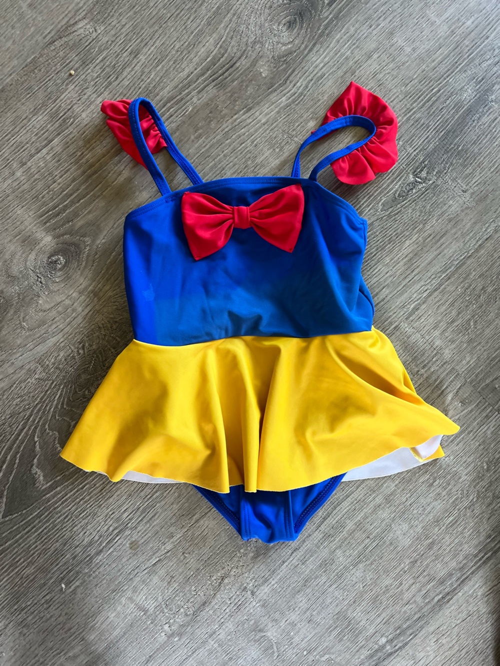 Kids Swimwear with Blue and Red Panels princess Belle